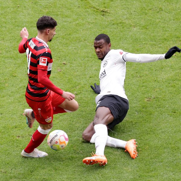  Evan N'Dicka steht kurz vor einer Vertragsverlängerung bei der SGE. (Bild: Heiko Rhode)