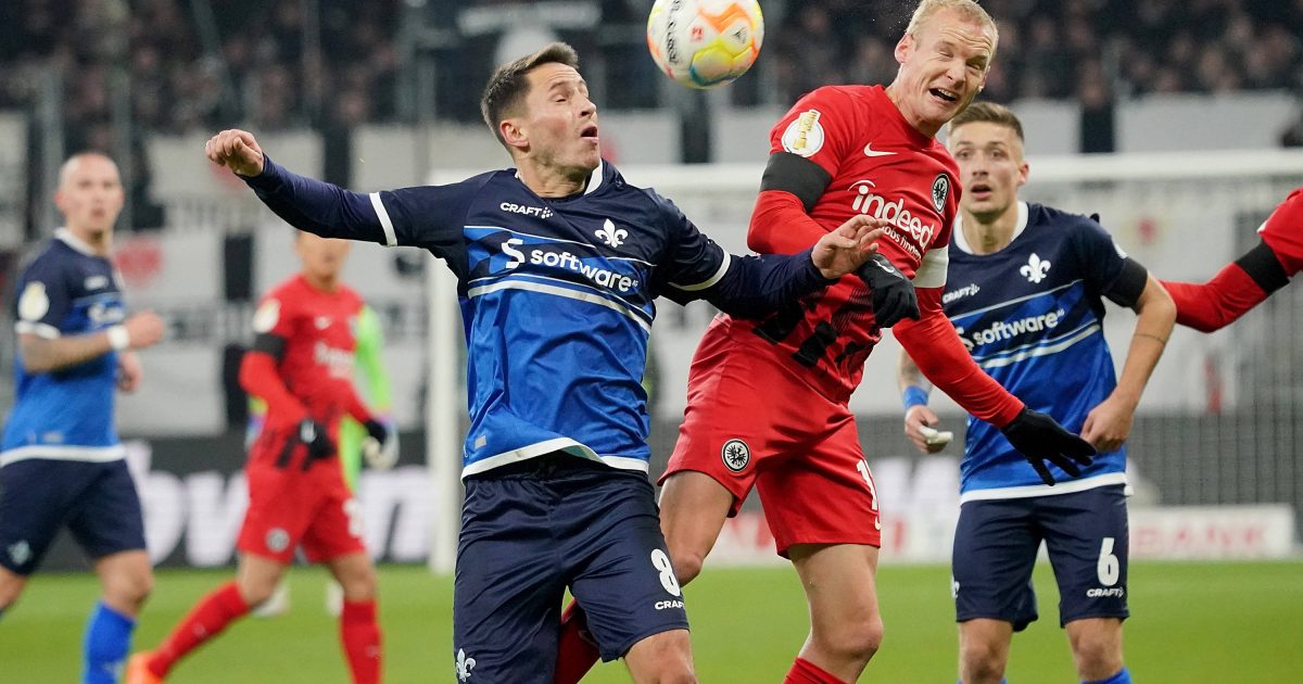 Im Februar noch im DFB-Pokal, treffen Darmstadt und Frankfurt bald wieder in der Bundesliga aufeinander. (Foto:IMAGO / eu-images)