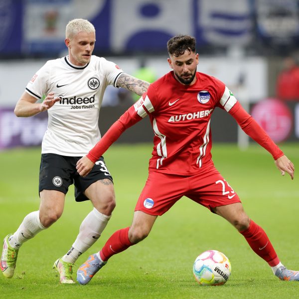  Trifft liebend gerne gegen die SGE: Marco Richter, hier noch im Hertha-Trikot. (Foto: Heiko Rhode)