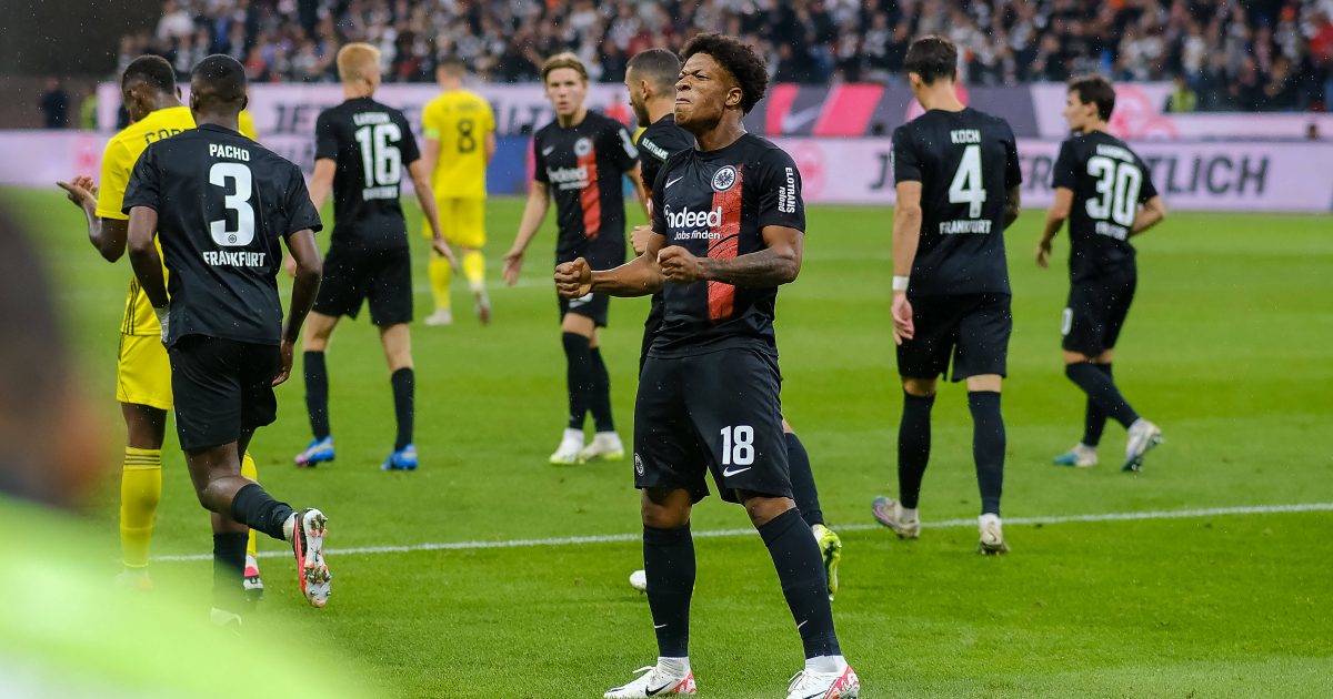  Jessic Ngankam leitete den Frankfurter Sieg mit seinem Treffer ein. (Foto: IMAGO / Eibner)