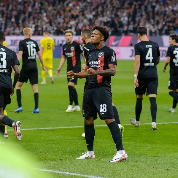  Jessic Ngankam leitete den Frankfurter Sieg mit seinem Treffer ein. (Foto: IMAGO / Eibner)