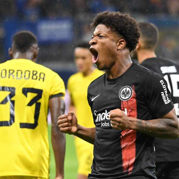  Erlöste die SGE gegen Levski Sofia mit seinem Führungstreffer: Jessic Ngankam. (Foto: IMAGO / Ulrich Hufnagel)