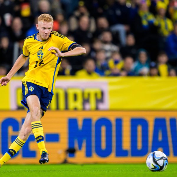  Hugo Larsson bei seinem Einsatz für Schweden. (Foto: IMAGO / Bildbyran)