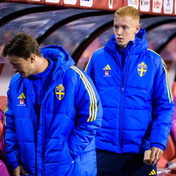  Hugo Larsson (rechts) kam gegen Belgien nicht zum EInsatz. (Foto: imago/Bildbryan)