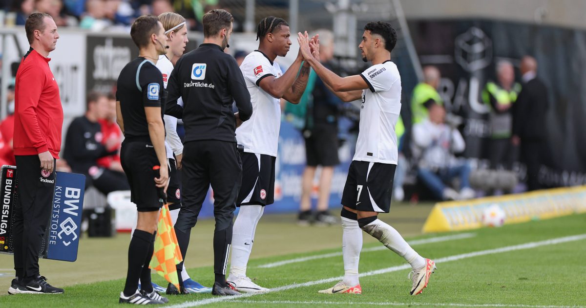  Jessic Nagankam (li.) ersetzte gegen Hoffenheim Torschütze Omar Marmous (re.). (Foto: IMAGO / HMB-Media)