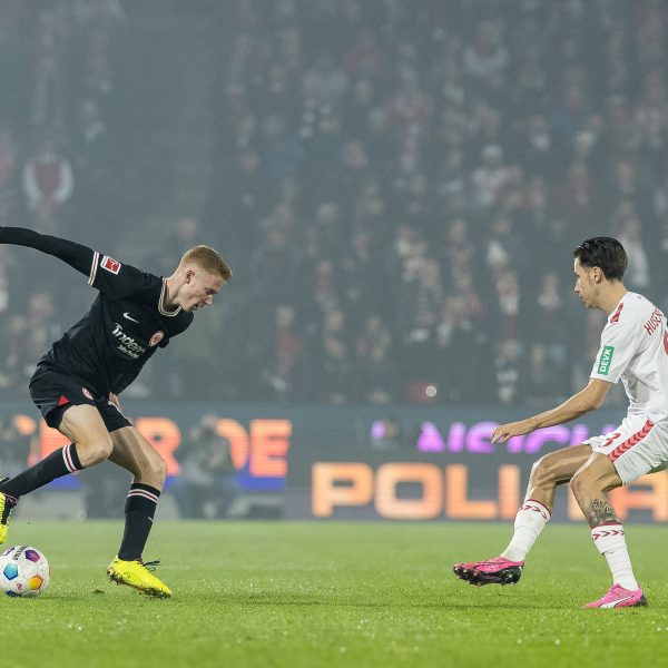  Ein zähes Spiel für die Eintracht, bei der auch Hugo Larsson (li.) seine Qualitäten nicht vollends ausspielen kann. (Foto: IMAGO / Beautiful Sports)