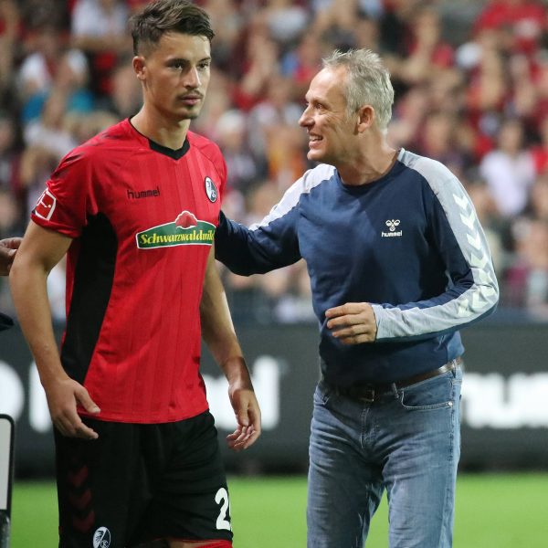  Einst gemeinsam in Freiburg aktiv: Robin Koch und Christian Streich. (Foto: (Imago/Sportfoto Rudel)