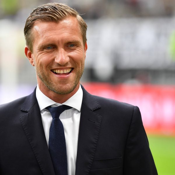  Markus Krösche zeigte sich im Doppelpass optimistisch, was die Zukunft der SGE angeht. (Foto: IMAGO / Revierfoto)