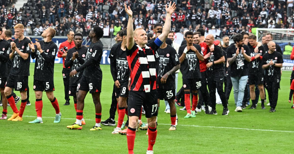 Das Team der Eintracht konnte sich mit dem Unentschieden gegen Leipzig die garantierte Qualifikation für die Europa League sichern. (Foto: IMAGO / Jan Huebner)