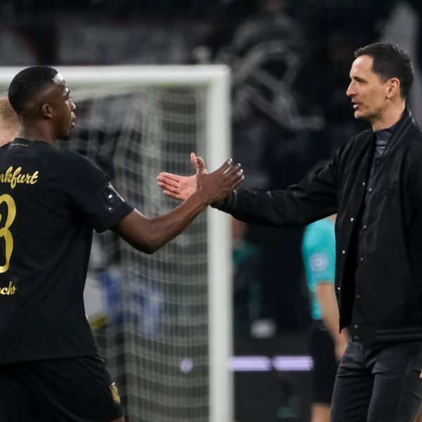  Dino Toppmöller und Willian Pacho arbeiteten wohl nur eine Saison gemeinsam. (Foto: IMAGO / Eibner)