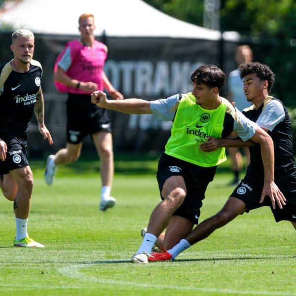  Diese Beiden konnten auf sich aufmerksam machen: Igor Matanovic und Nathaniel Brown im Zweikampf. (Foto: IMAGO / Eibner)