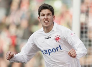 Evangelos Mantzios schlug bei der Eintracht nicht ein, traf aber in Leverkusen.